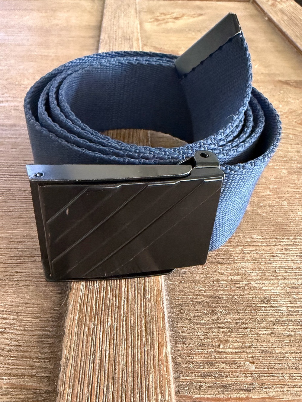 adidas Navy Blue Fabric Belt with Black Buckle